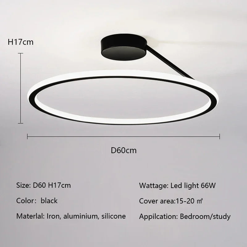 Modern Simple Circle Led Chandelier for Home