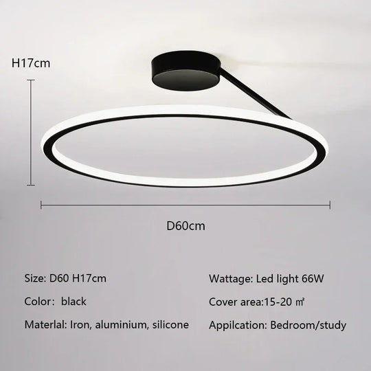 Modern Simple Circle Led Chandelier for Home