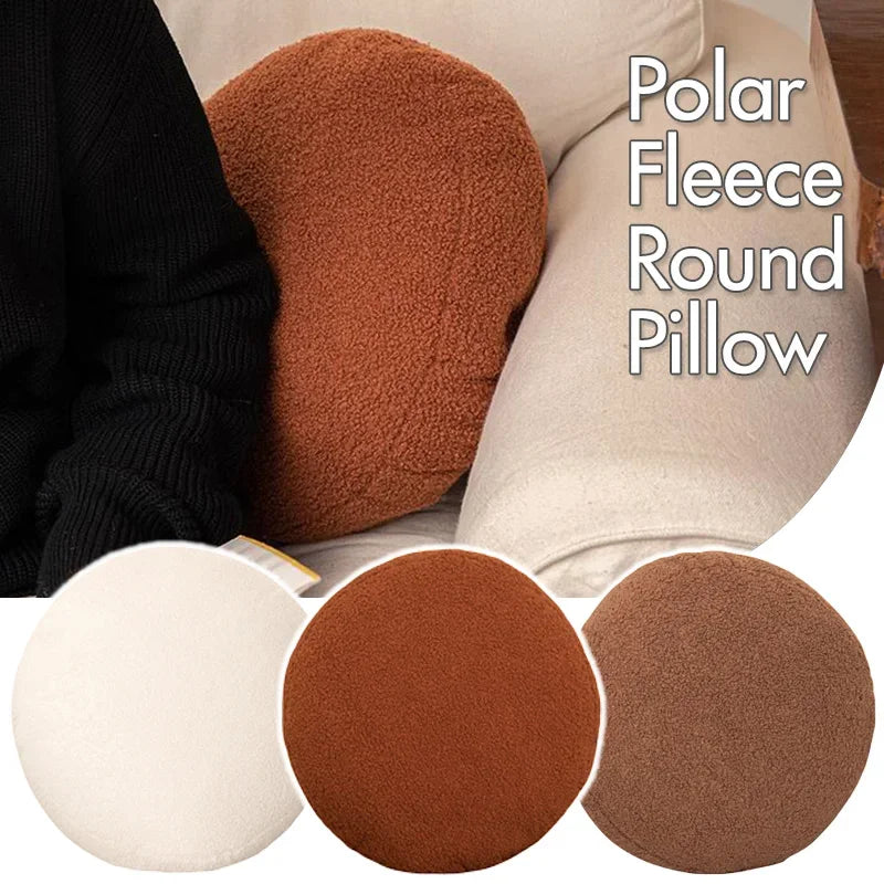 Nordic Style Round Cushion Soft Teddy Furry Cushion