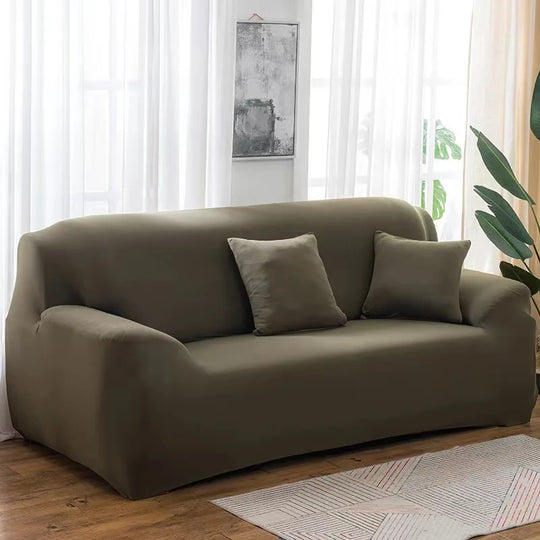 Solid Sofa Cover for Living Room Elastic 1/2/3/4 Seater Sofa Cover Protector L Shaped Corner Sofa Cover Chaise Longue