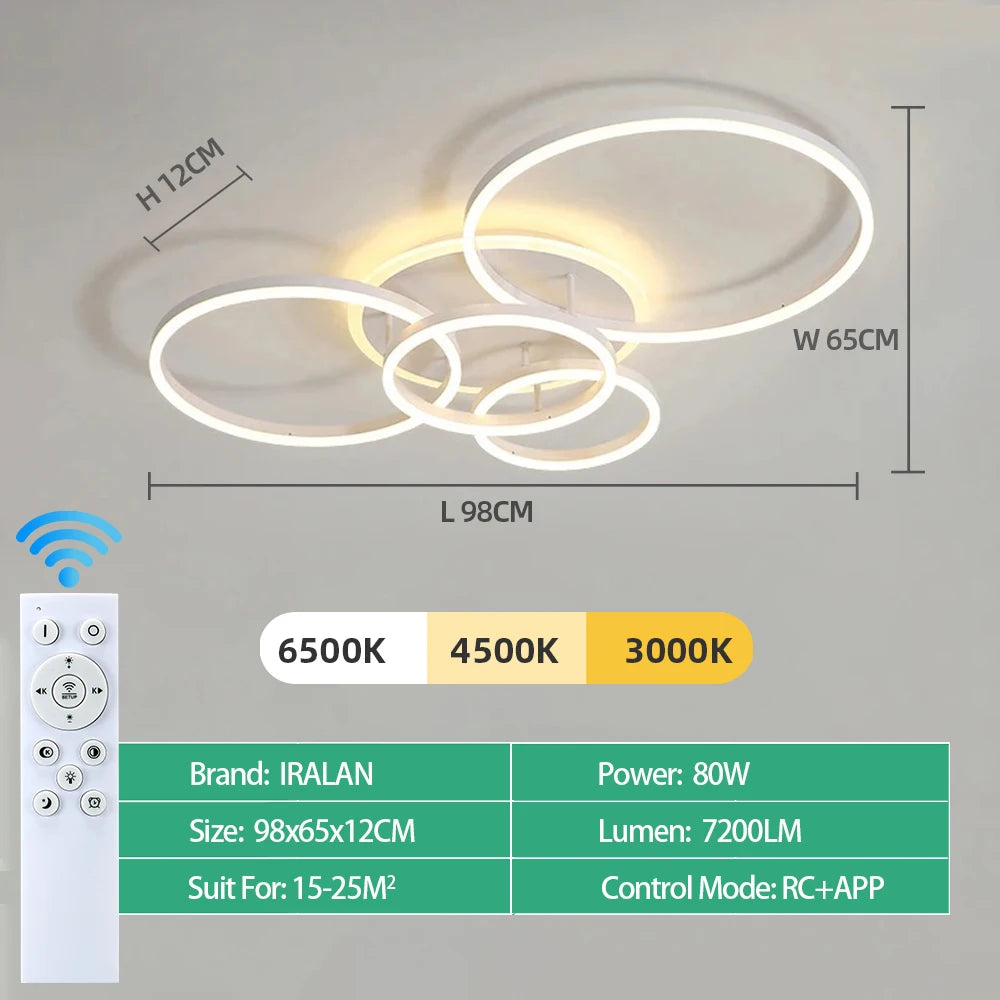 Modern chandelier Led Circle Ring Ceiling Lights For Home