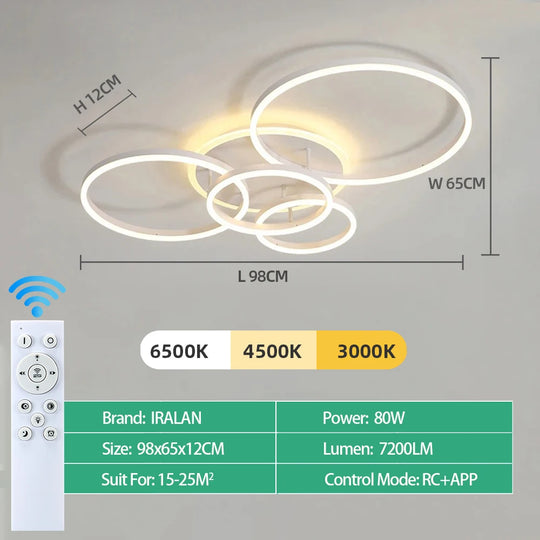 Modern chandelier Led Circle Ring Ceiling Lights For Home
