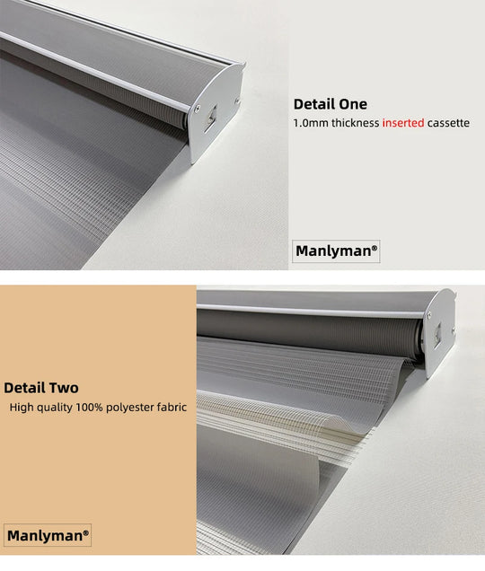 Zebra Roller Blinds Light Filtering Shades Battery Powered Electric