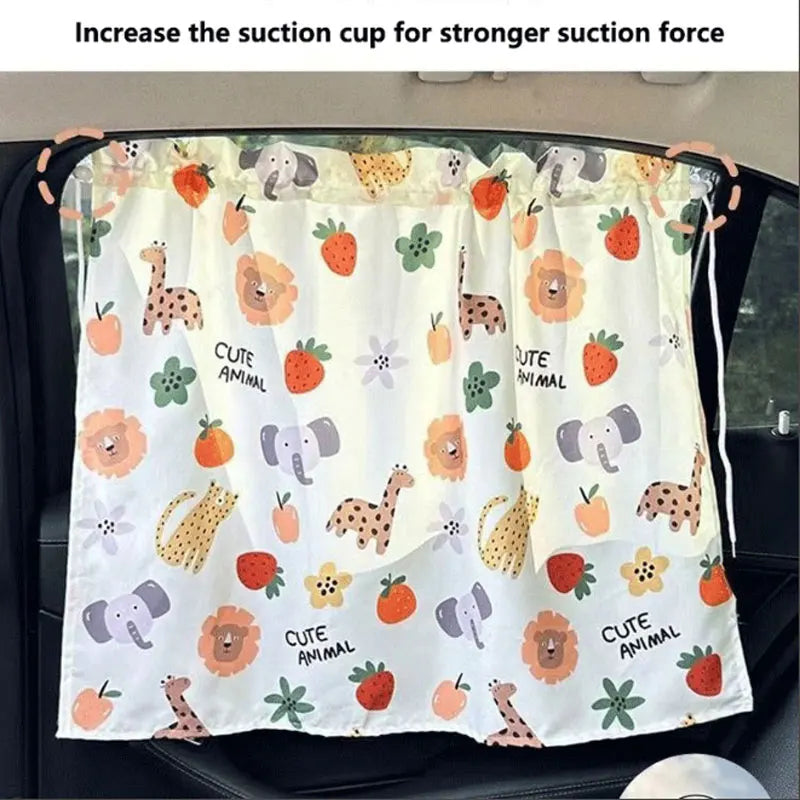 Cartoon Universal Side Window Sunshade UV Protection For Kid Baby Children
