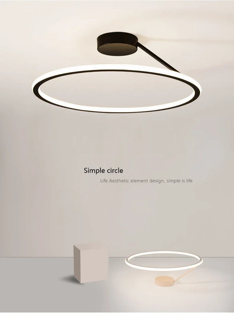 Modern Simple Circle Led Chandelier for Home