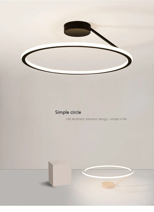 Modern Simple Circle Led Chandelier for Home