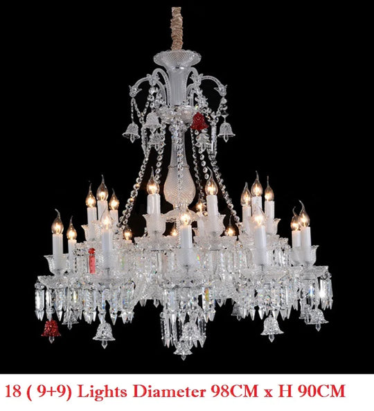 Living Room Chandelier Large Hotel Wedding Luxury Crystal Ceiling