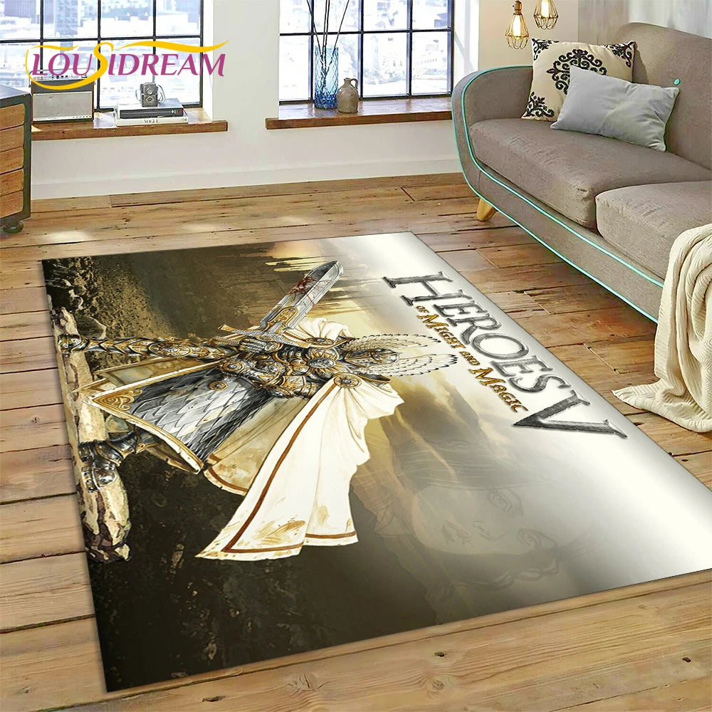HD Heroes of Might and Magic Retro Games Rug Carpet for Living Room Bedroom Decor,Floor Mat Non-slip Decoration for Sofa Doormat