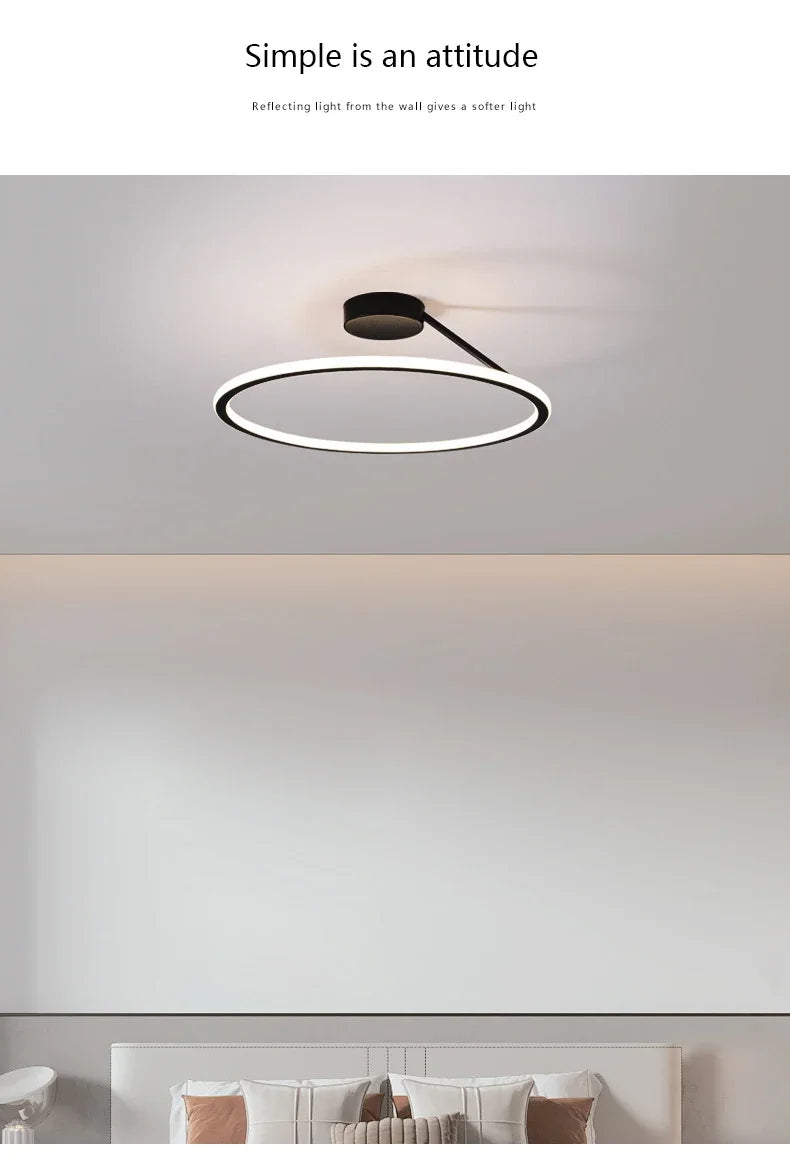 Modern Simple Circle Led Chandelier for Home