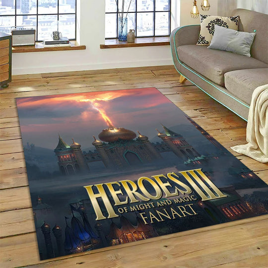 HD Heroes of Might and Magic Retro Games Rug Carpet for Living Room Bedroom Decor,Floor Mat Non-slip Decoration for Sofa Doormat