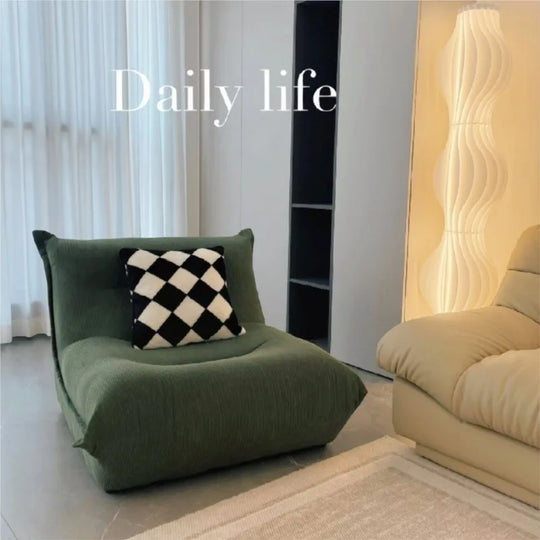 MOMO Lazy Sofa Can Lie Down And Sleep Small Room Balcony Leisure Lounger Internet Celebrity Dumplings Bedroom Single Small Sofa