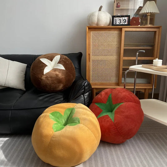Thickened Cushion with Tomato-Shaped Pillow Vegetable