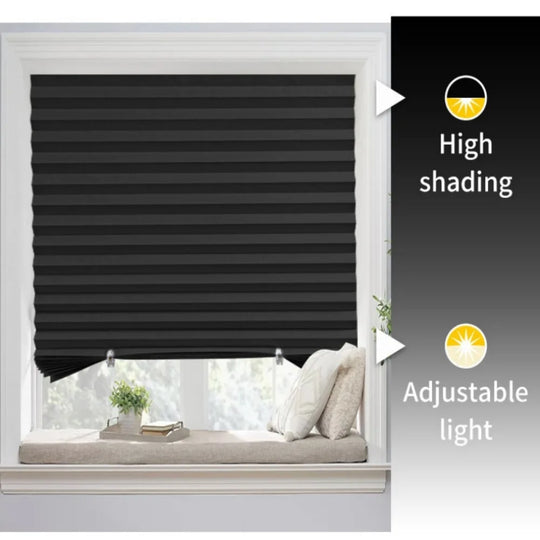 Self-adhesive Bathroom Shower Curtain Pleated Roller Blinds