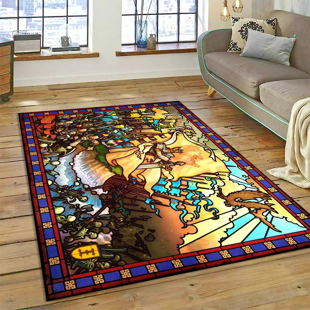 HD Heroes of Might and Magic Retro Games Rug Carpet for Living Room Bedroom Decor,Floor Mat Non-slip Decoration for Sofa Doormat