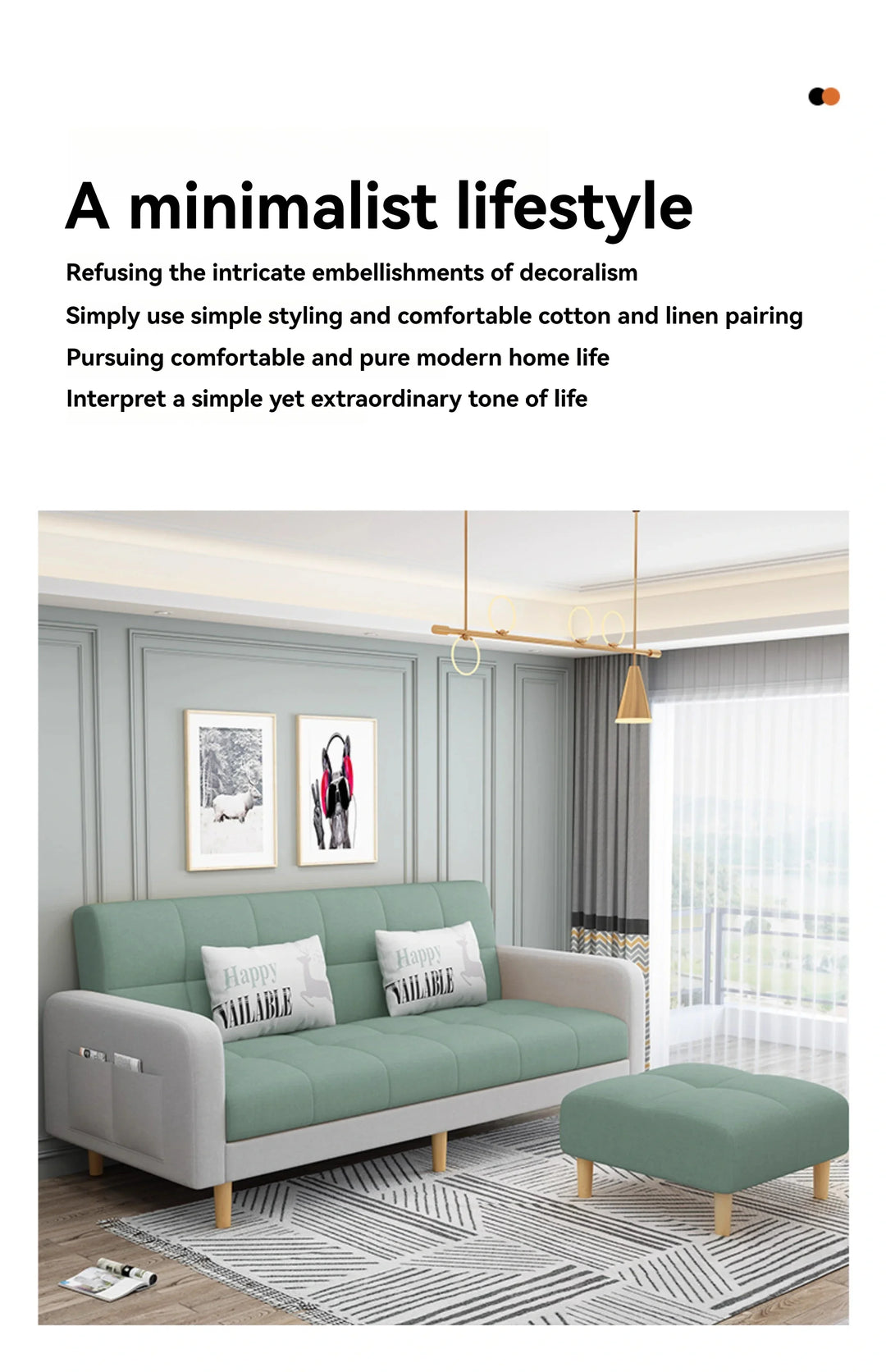 Stable Small Unit Sofa Bed, Three Person Sofa