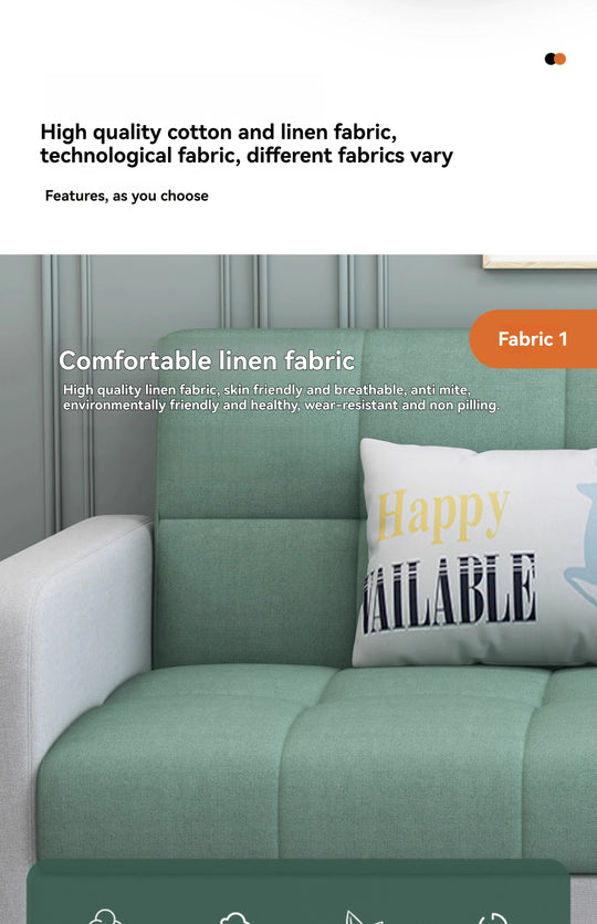 Stable Small Unit Sofa Bed, Three Person Sofa
